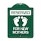 Signmission Blue Reserved Parking for New Mothers, Green & White Aluminum Sign, 18" x 24", GW-1824-24297 A-DES-GW-1824-24297 - alternate 1